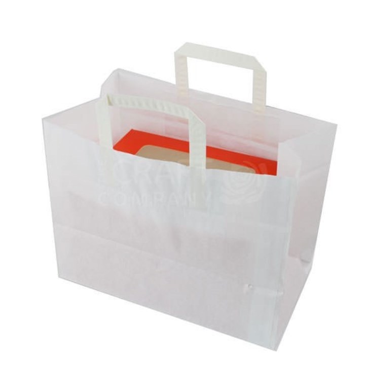 WHITE CAKE BAGS 1 KG (Customisations in Size and Prints Available)